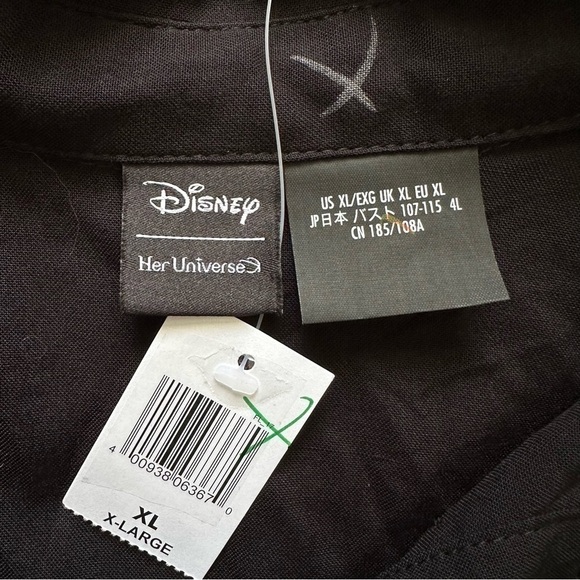 Disney Her Universe Top Hocus Pocus Tie Front Button Up Shirt XL NWT New - Picture 9 of 12